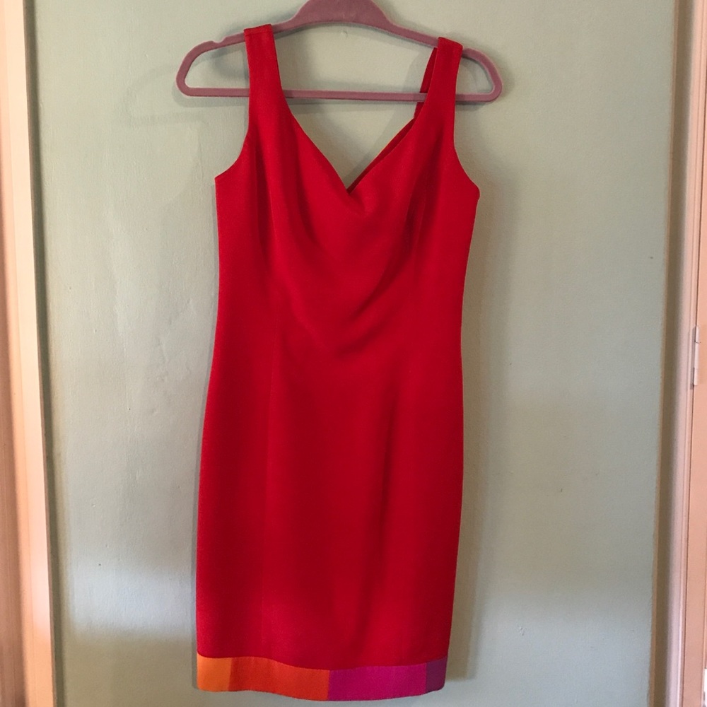 Gillian Sheath Cocktail Dress 100% Silk